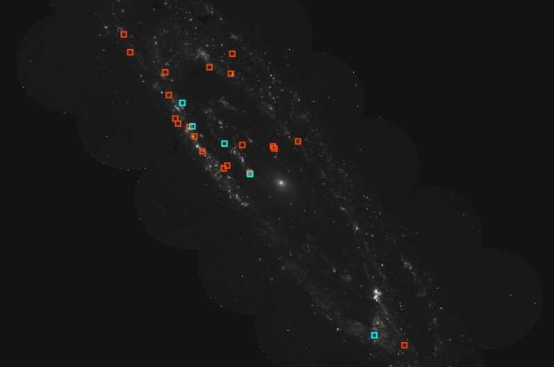 Astronomers identify 20 ultraviolet-emitting supernova remnants in the Andromeda Galaxy