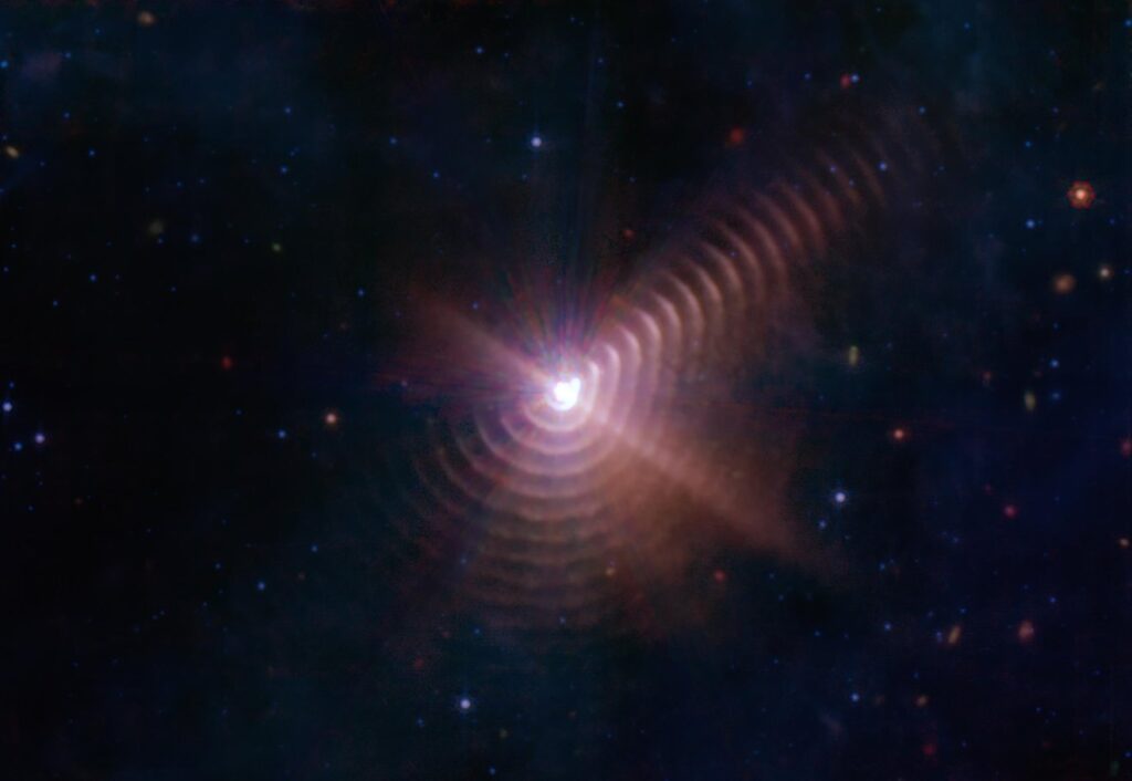 Star Duo Forms ‘Fingerprint’ in Space, NASA’s Webb Finds