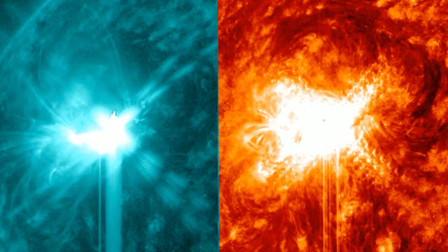 Powerful Twin Solar Flares Erupt From Sun as Cell Phone Outages Spike Across US.