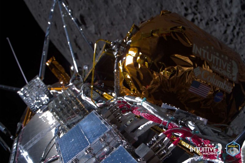 Odysseus Moon Lander Tipped Over Onto Its Side During Touchdown.