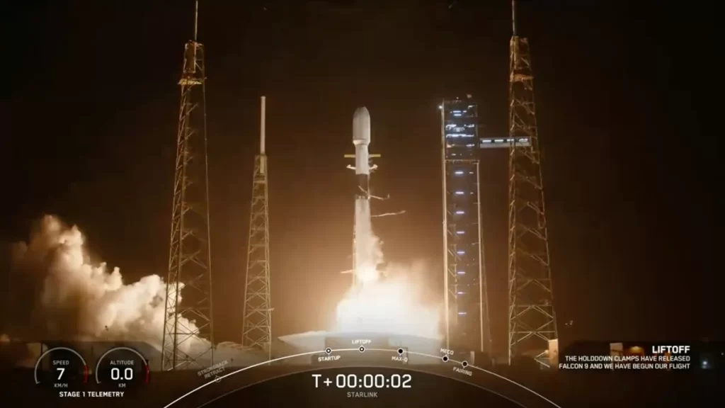 SpaceX Launches 23 Starlink Satellites In Nighttime Liftoff.