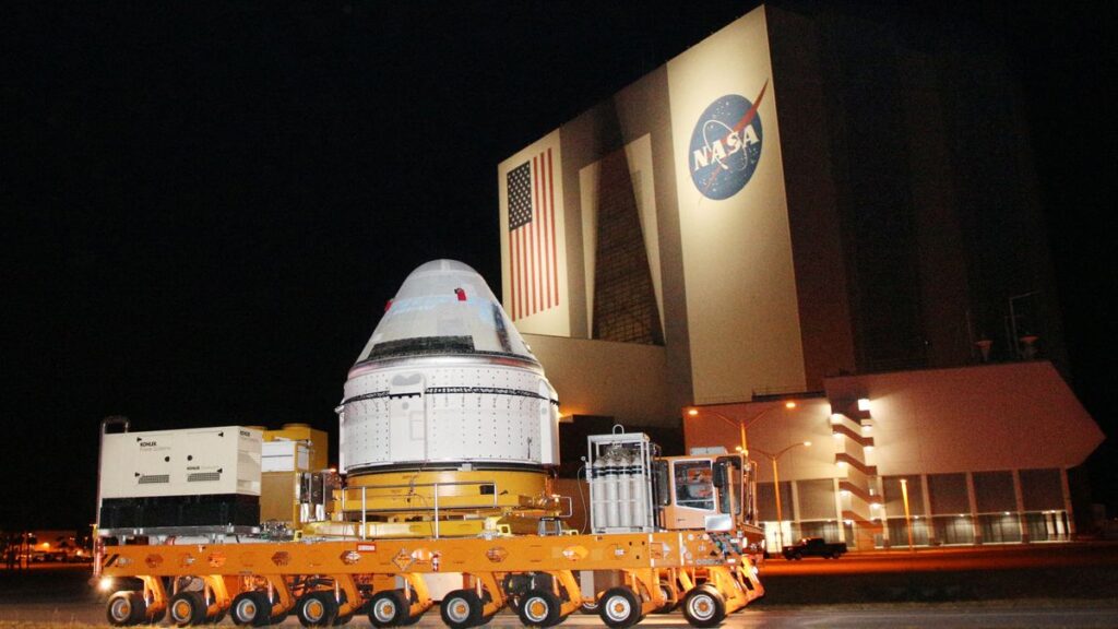 Boeing Starliner Spacecraft Rolls Out To Atlas V Rocket Ahead Of 1st Astronaut Launch.