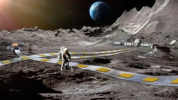 NASA Details Plan To Build A Levitating Robot Train On The Moon.