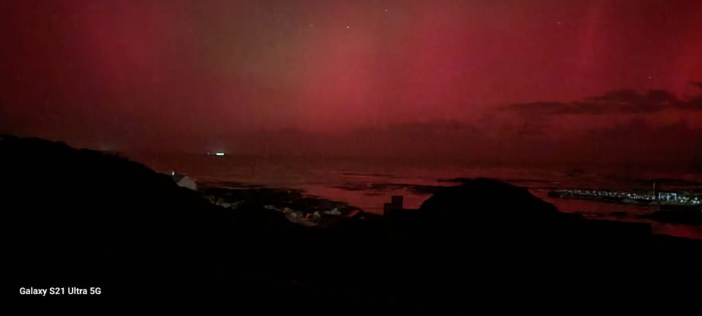 Southern African Skies Light Up with Aurora as Historic Solar Storm Collides with Earth.