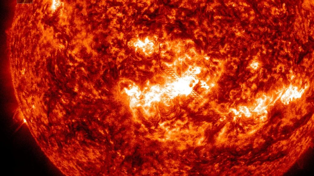 Watch A Colossal X-Class Solar Flare Erupt From Earth-Facing Sunspot.