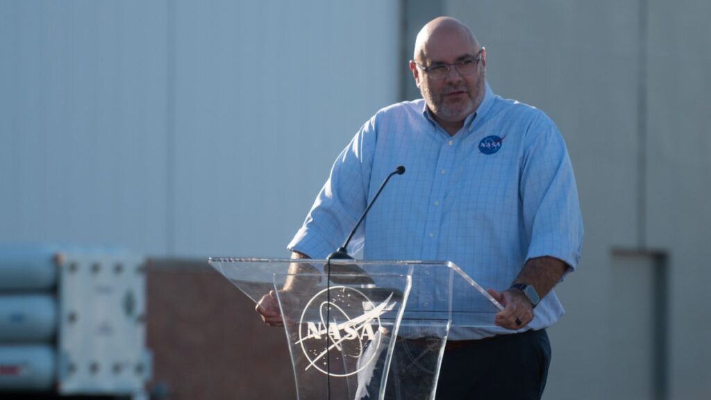 NASA Rolls Giant Artemis 2 Moon Rocket Core Off The Factory Floor For Astronaut Mission.