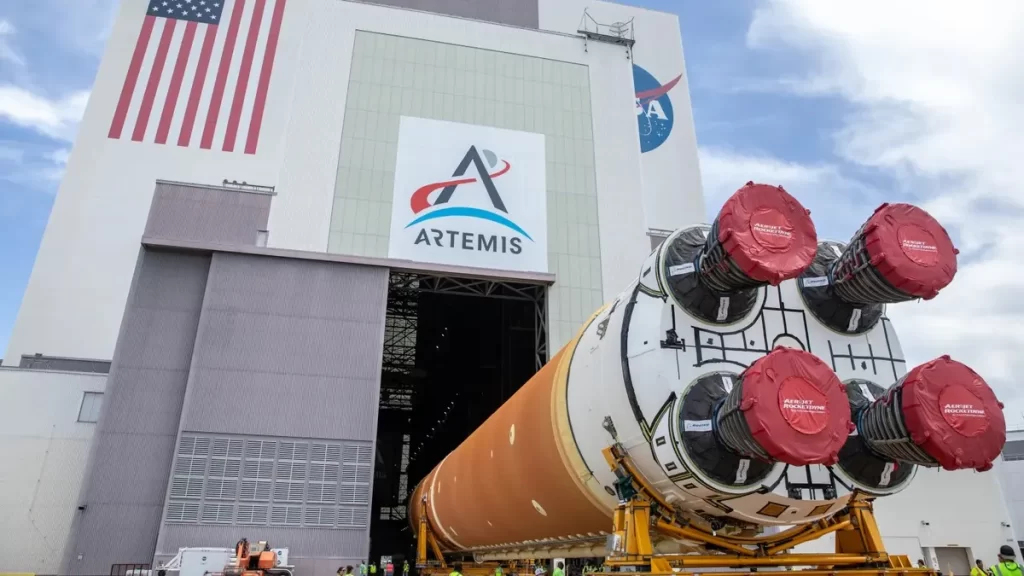 Watch NASA’s Massive Artemis 2 Rocket Core Stage Arrive In Florida.