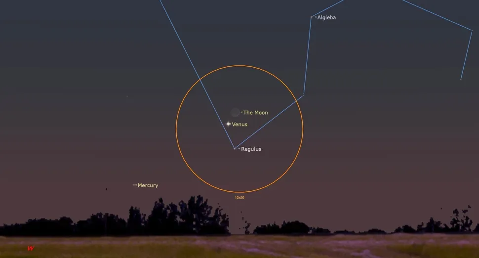 The Moon and Venus Join Close Together Tonight.